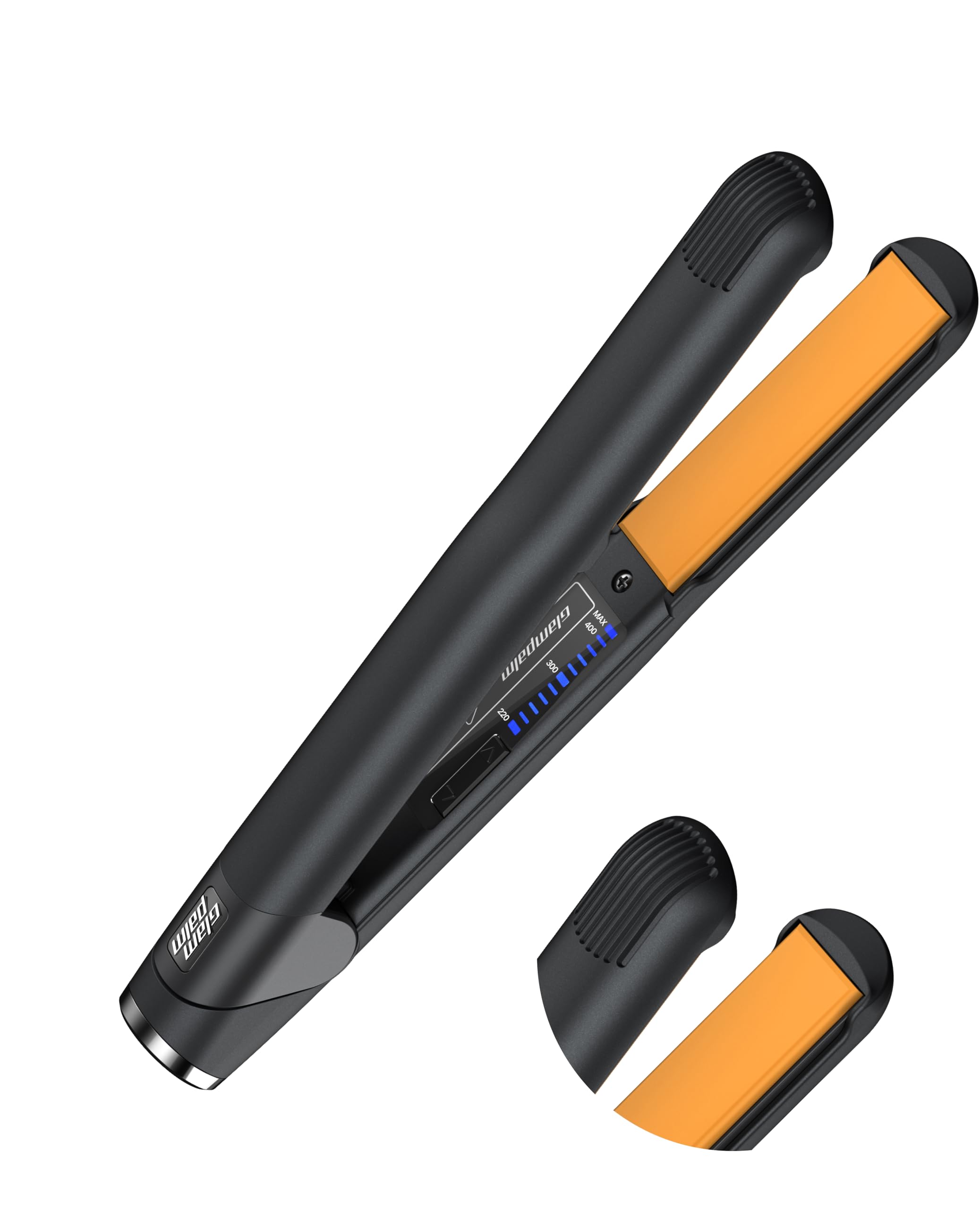 glampalm ストレートヘアアイロン ブラック Amazon | GLAMPALM ストレートアイロン プレート幅約25mm（1インチ相当